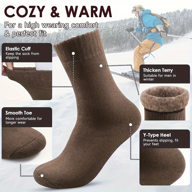 1 пара толстых зимних мужских  – обзор и цена Thermal Sock Winter